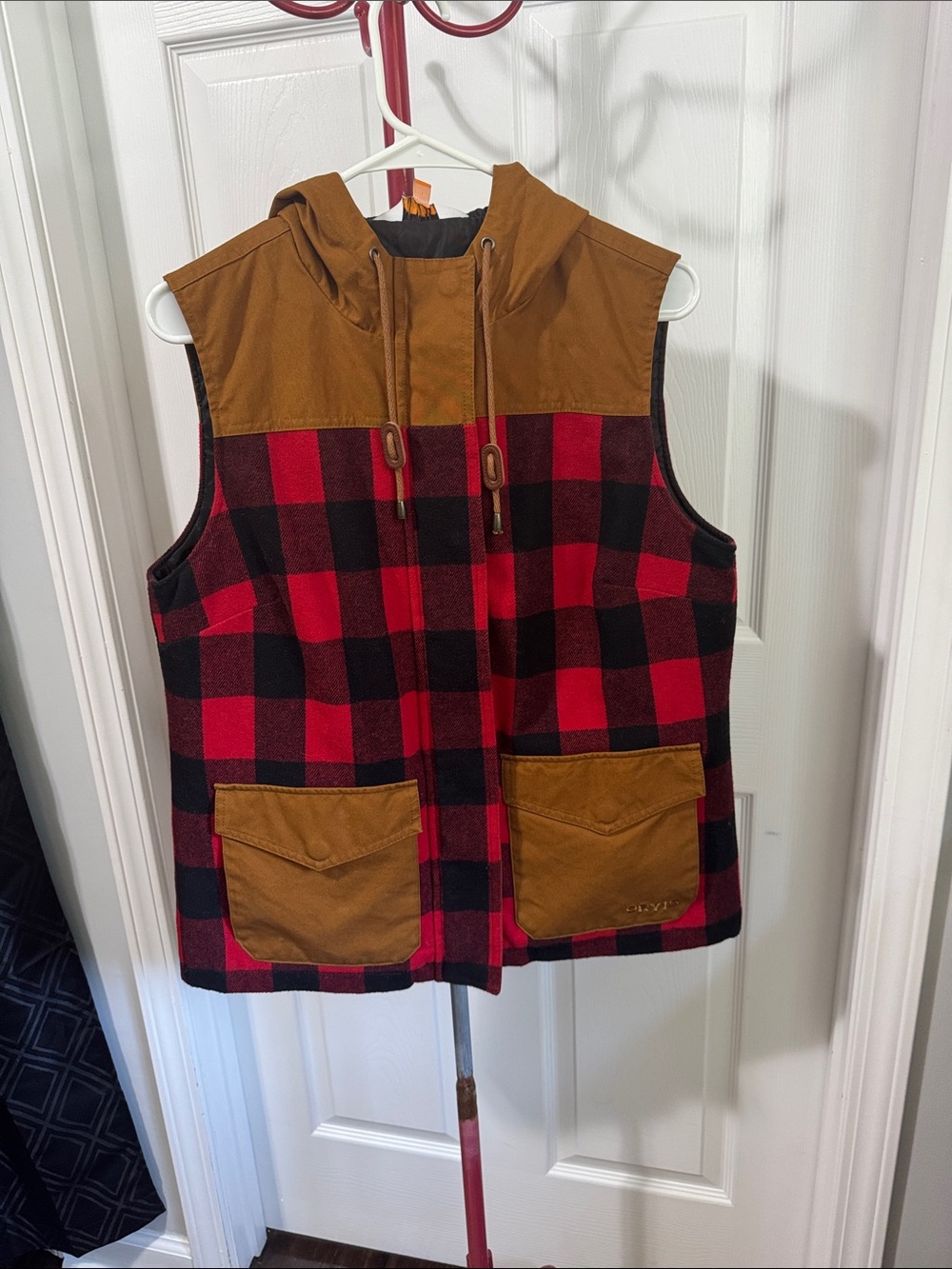 Orvis Black Lined Jacket with Tan Exterior size Medium